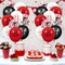 16Pcs Red Black 21st Birthday Balloons, Happy 21st Birthday Party Decorations (Red Black 21st Birthday Balloons)